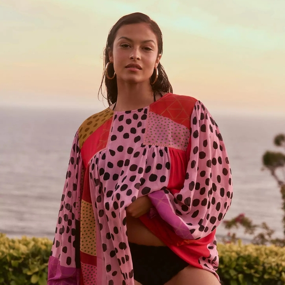 EUC Bl^nk London Miranda Peasant Blouse M - Picture 2 of 15